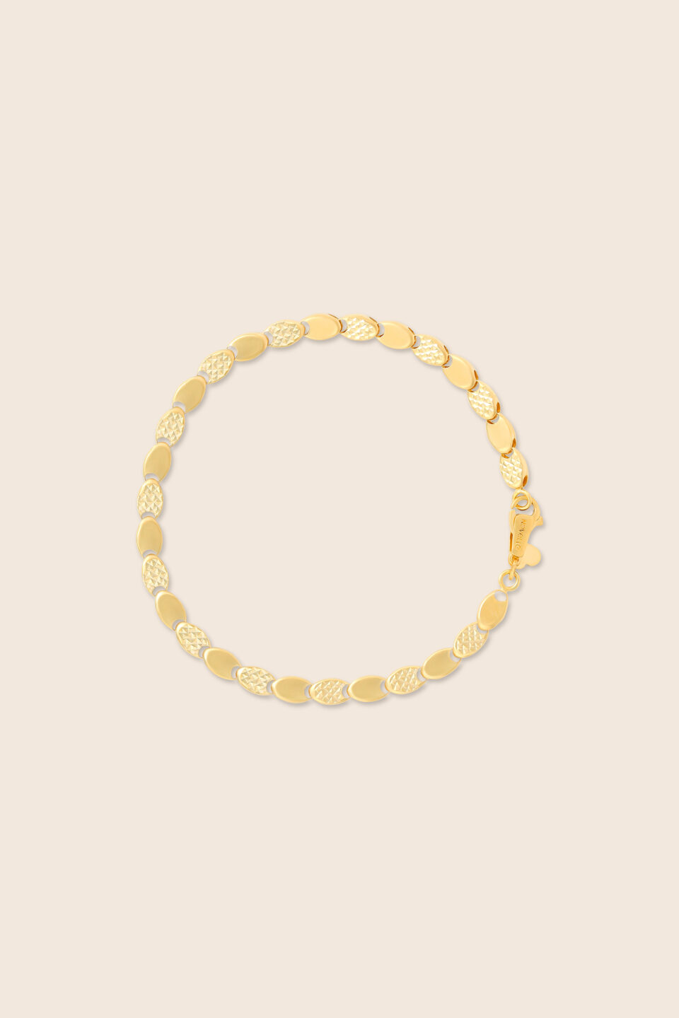 Affinity yellow gold interlinked unisex bracelet