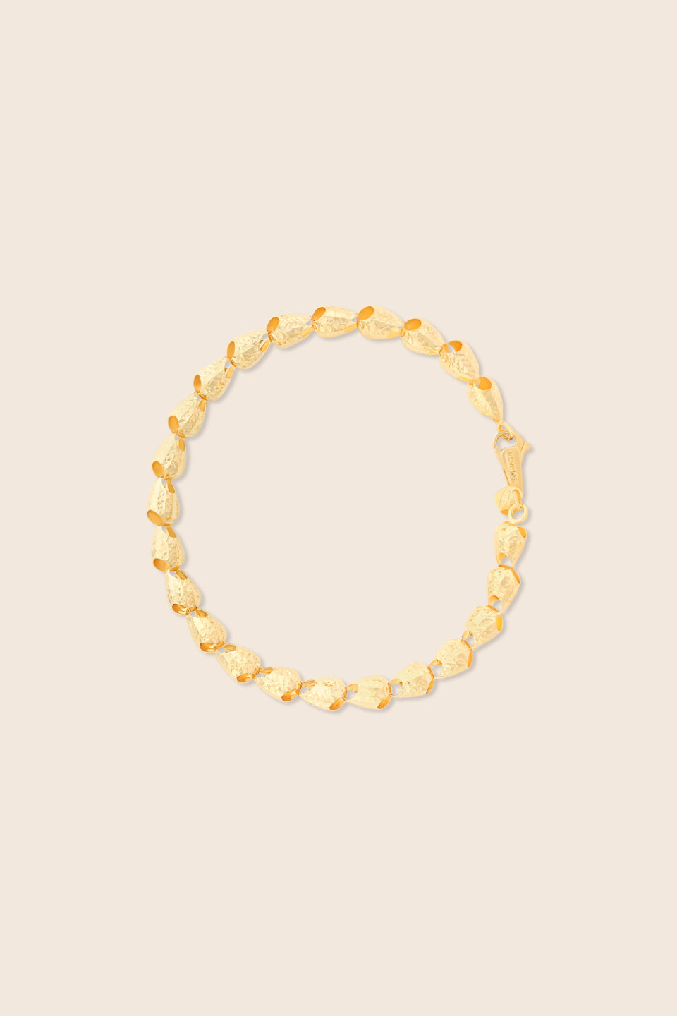 Affinity yellow gold hallowlink full motive bracelet