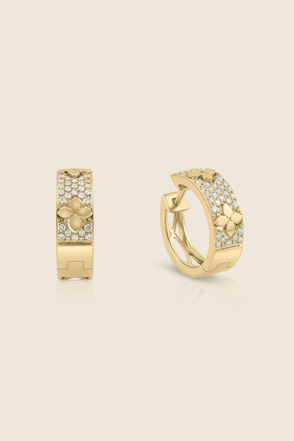 amara yellow gold full diamond earring