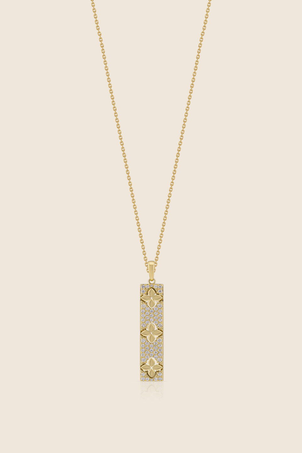18K DIAMOND PENDANT WITH CHAIN