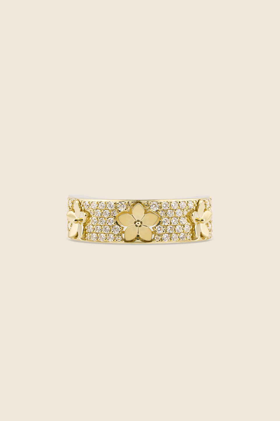 amara yellow gold full diamond ring