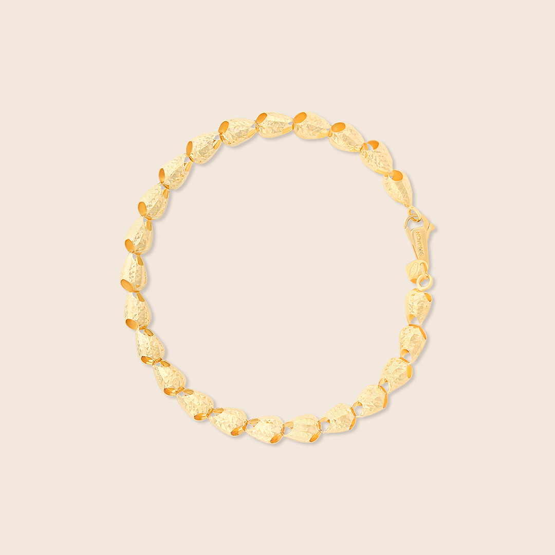 16RVBNAQKB_1 Affinity yellow gold hallowlink full motive bracelet - Image 1