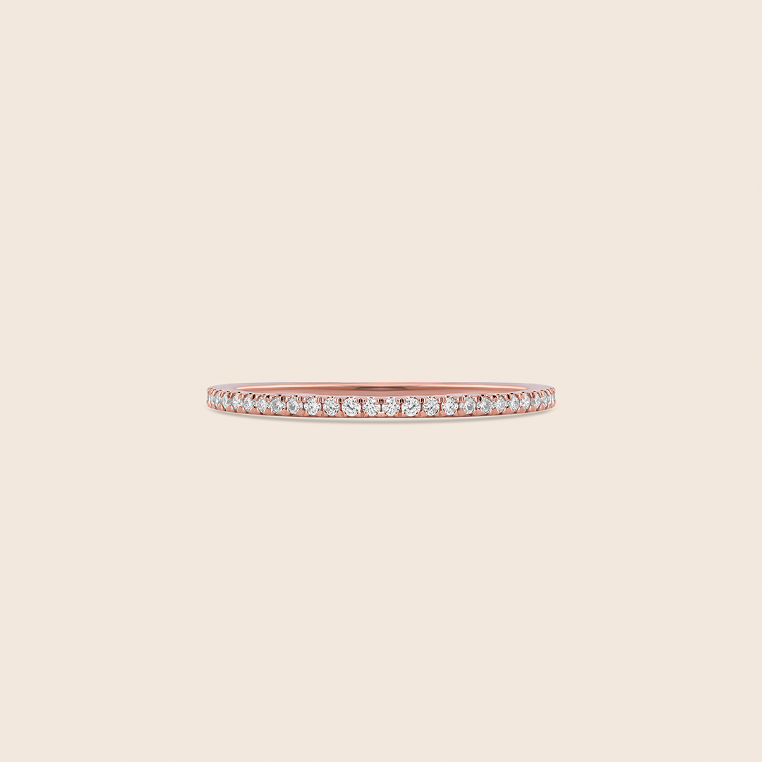 293 Classic rose gold split prong setting band - Image 1