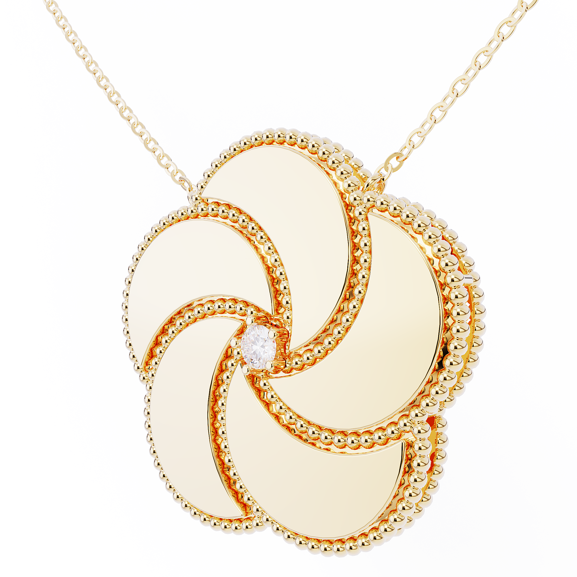 BLO0002CLFUPE00DAU750Y_1x Bloomy necklace with diamond - Image 1
