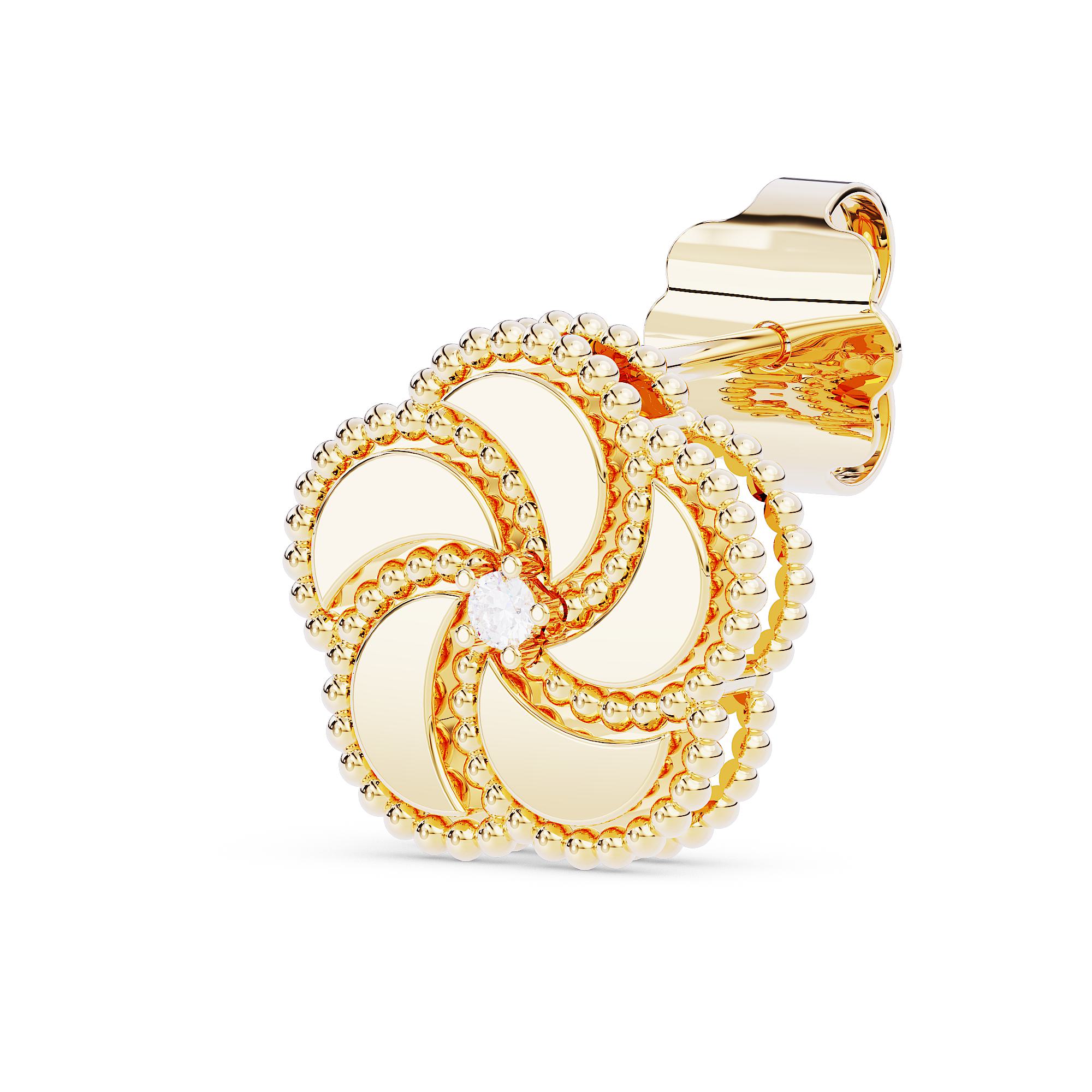 BLO0004EAFUPE00DAU750Y_1x Bloomy earrings with diamonds - Image 1