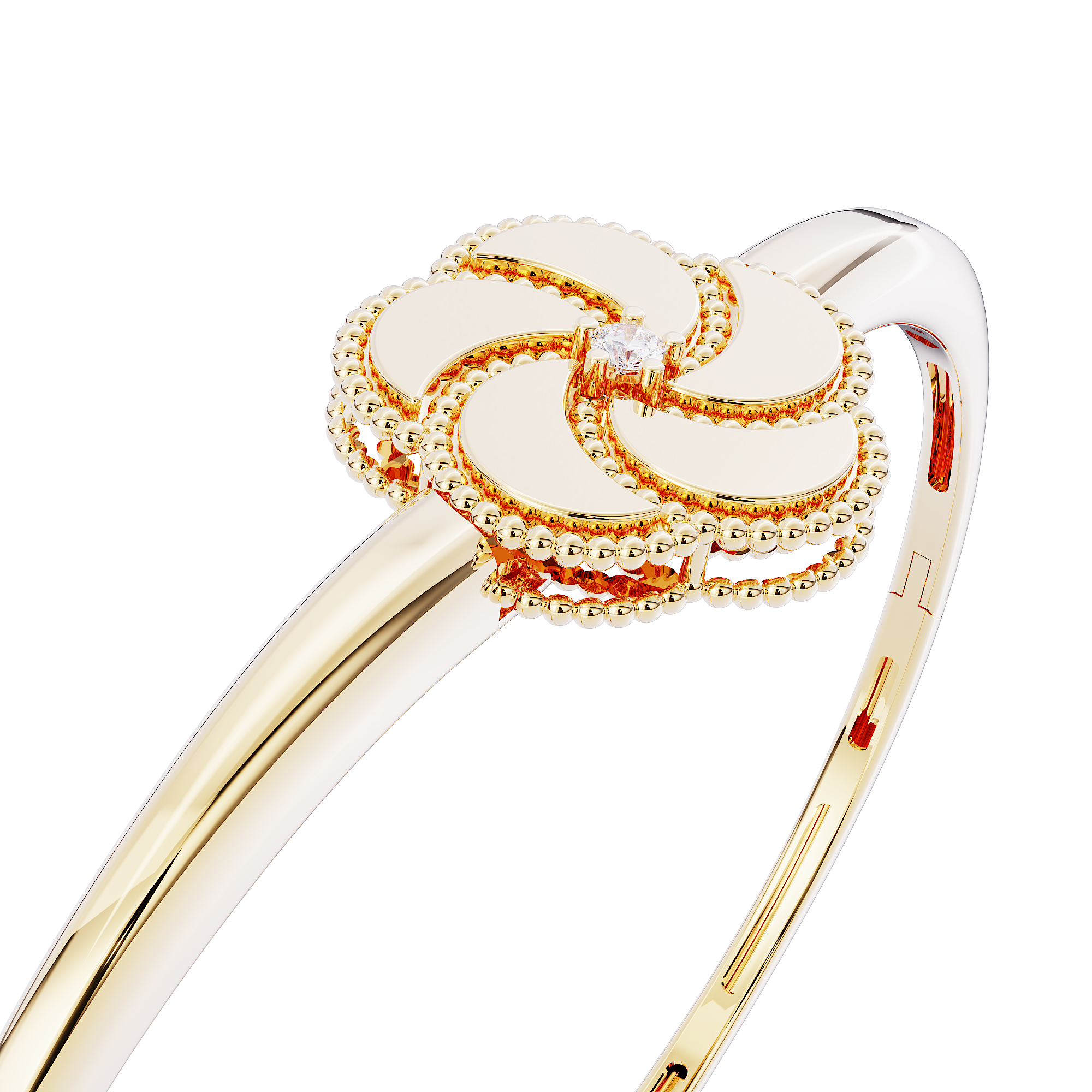 BLO0008BAFUPE00DAU750Y_1x Bloomy bangle with diamond - Image 1