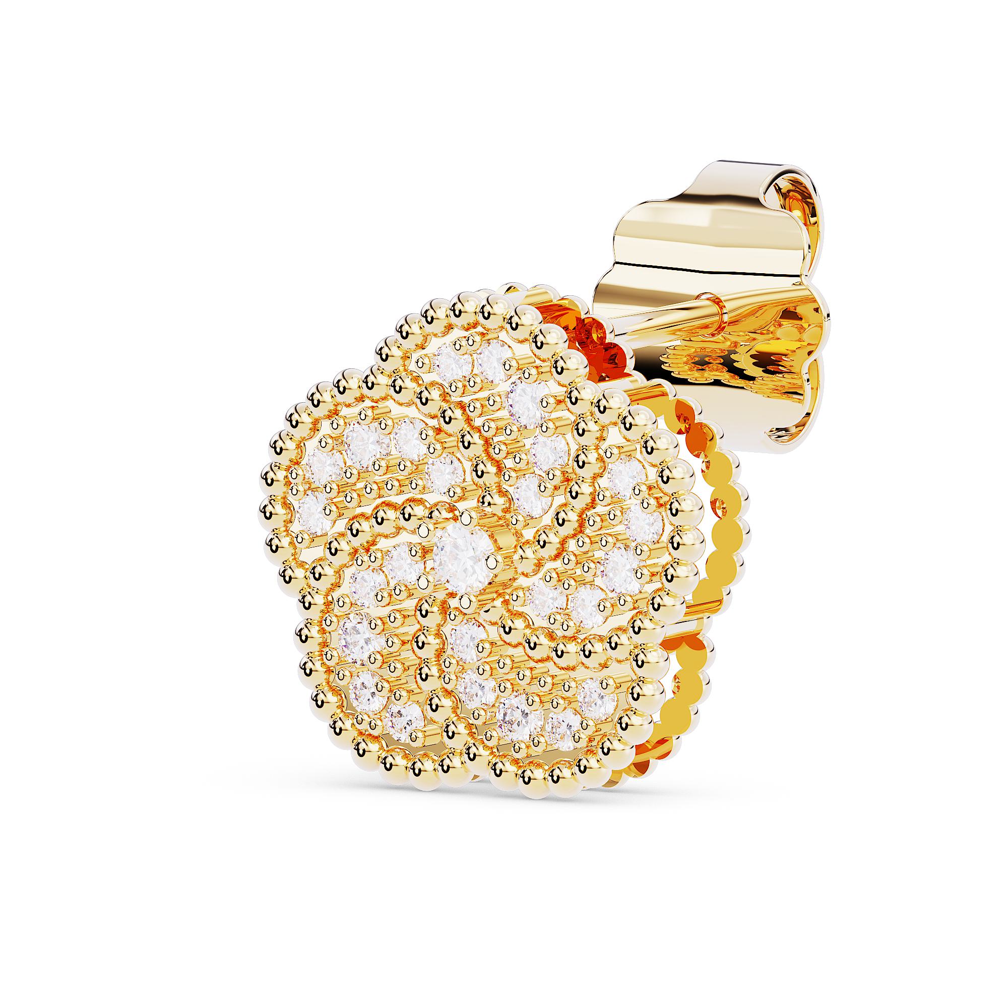 BLO0014EAFUPE00DAU750Y_1x Bloomy earrings with diamonds - Image 1