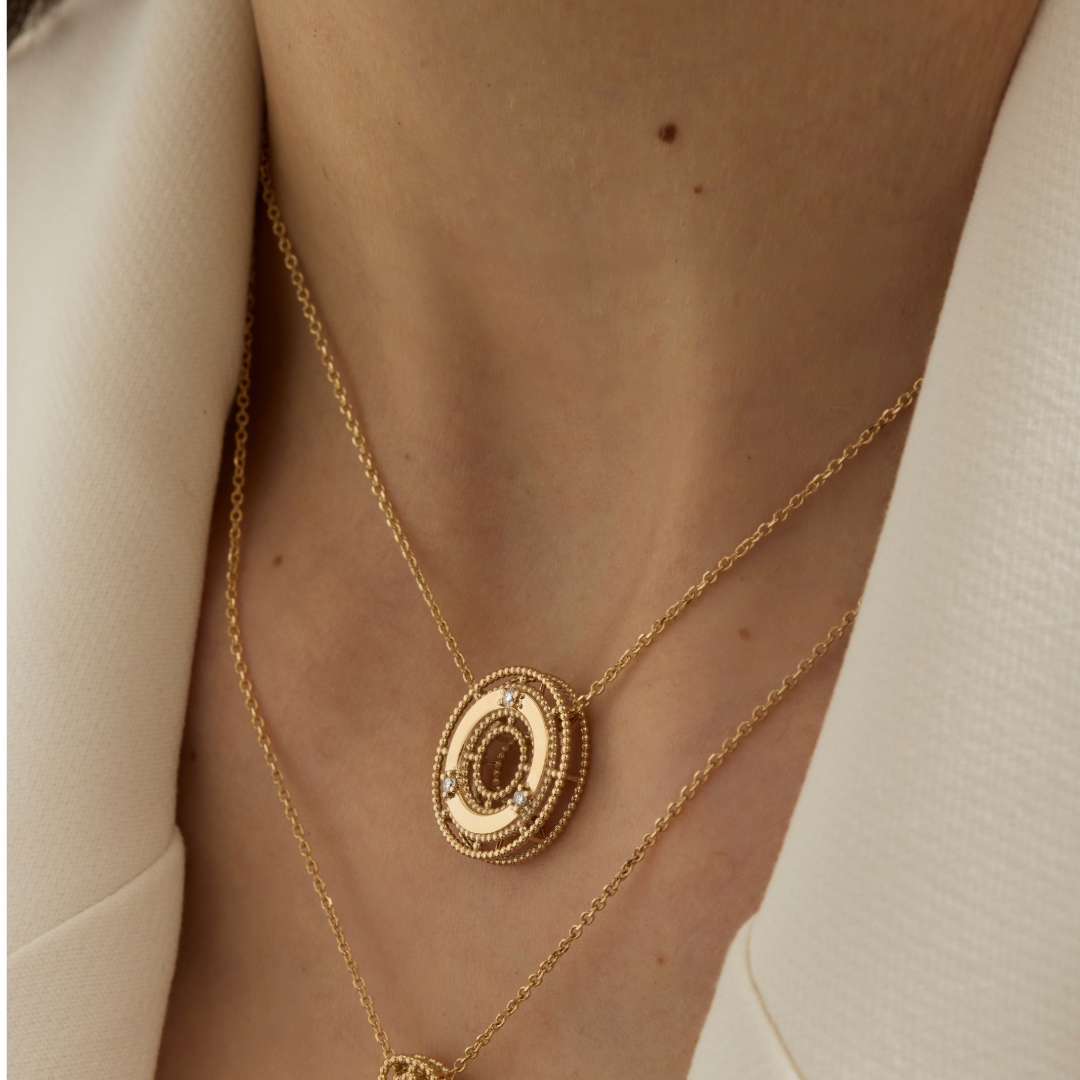 Untitled design Velluto necklace with 3 diamonds - Image 1