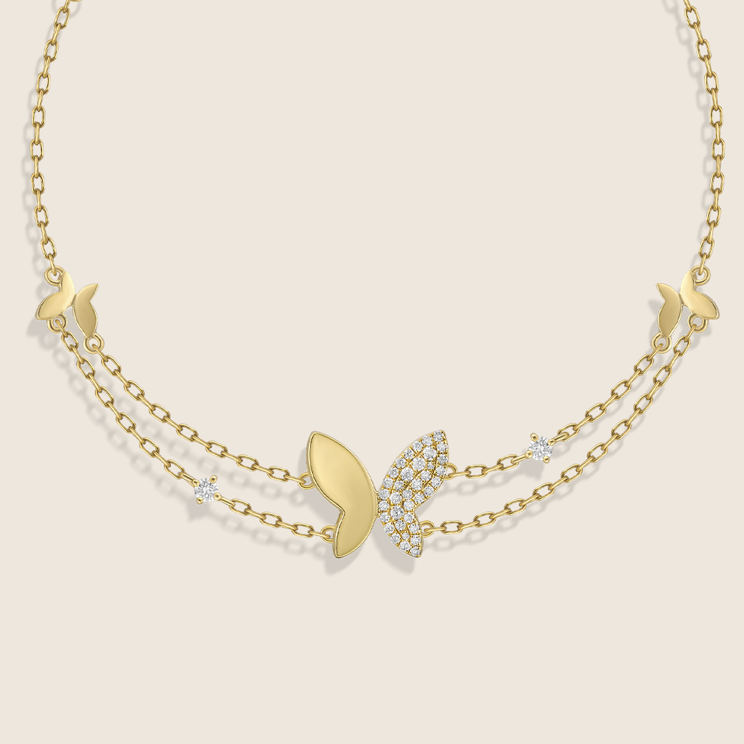ADBR000617-image-446-ADBR000617-VOL-2 Volare 18k yellow Gold Dancing Wings Diamond Bracelet - Image 1