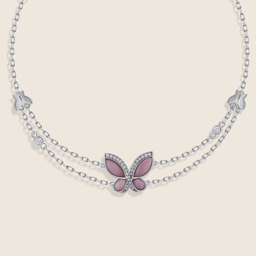 ADBR000621-image-88-ADBR000620-VOL-2-WG Volare 18k White Gold Petite Butterfly Diamond Bracelet with MOP - Image 1