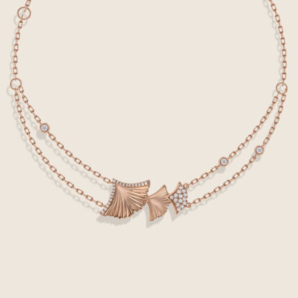Volare 18k rose gold Diamond Cascading Wings Bracelet