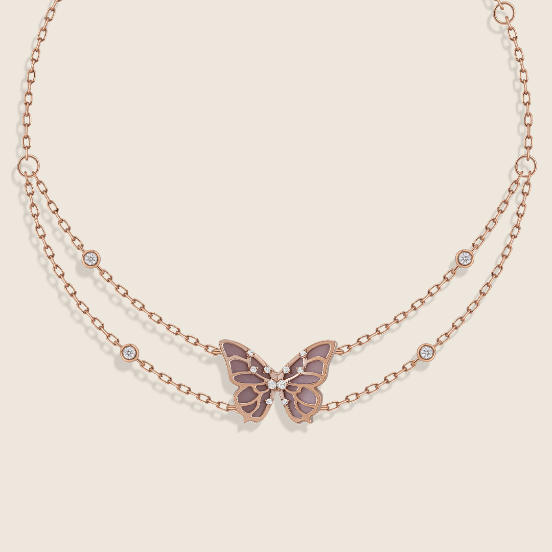 ADBR000627-image-430-ADBR000627-VOL-2 Volare 18k Rose Gold MOP butterfly Diamond Bracelet - Image 1