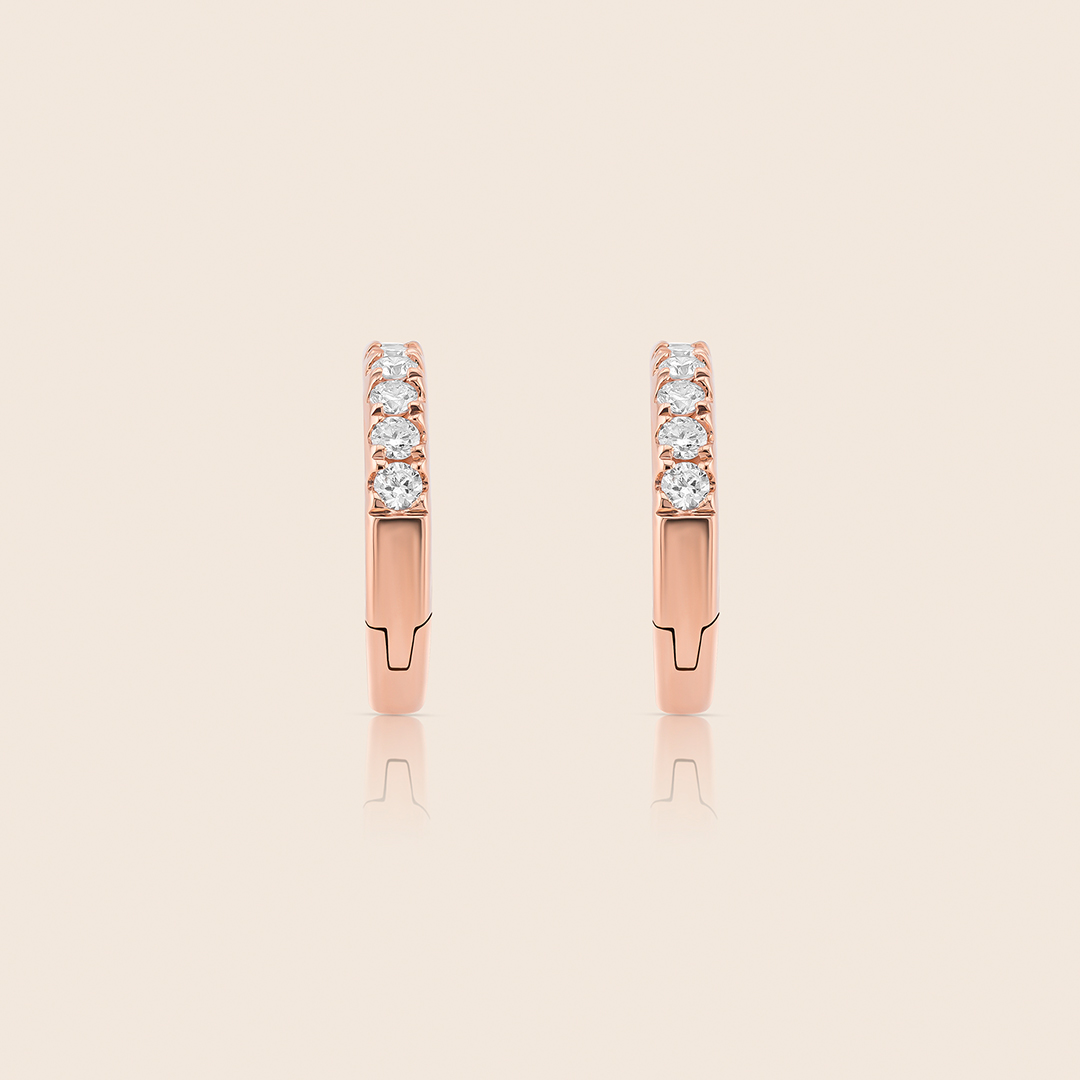 ADER000704-image-224-108 Classic rose gold seven prong-set diamond earring - Image 1