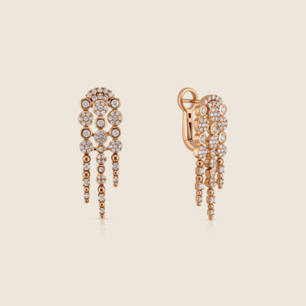 Bubbleiss rose gold diamond earring