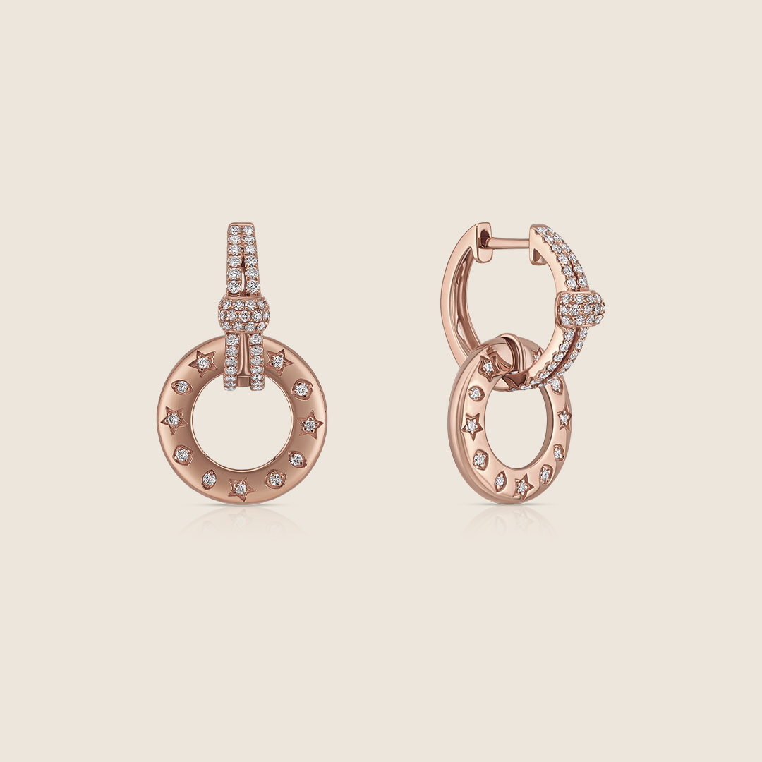 ADER001343-image-554-ADER001343-STE-2 Stellar rose gold diamond round earring - Image 1