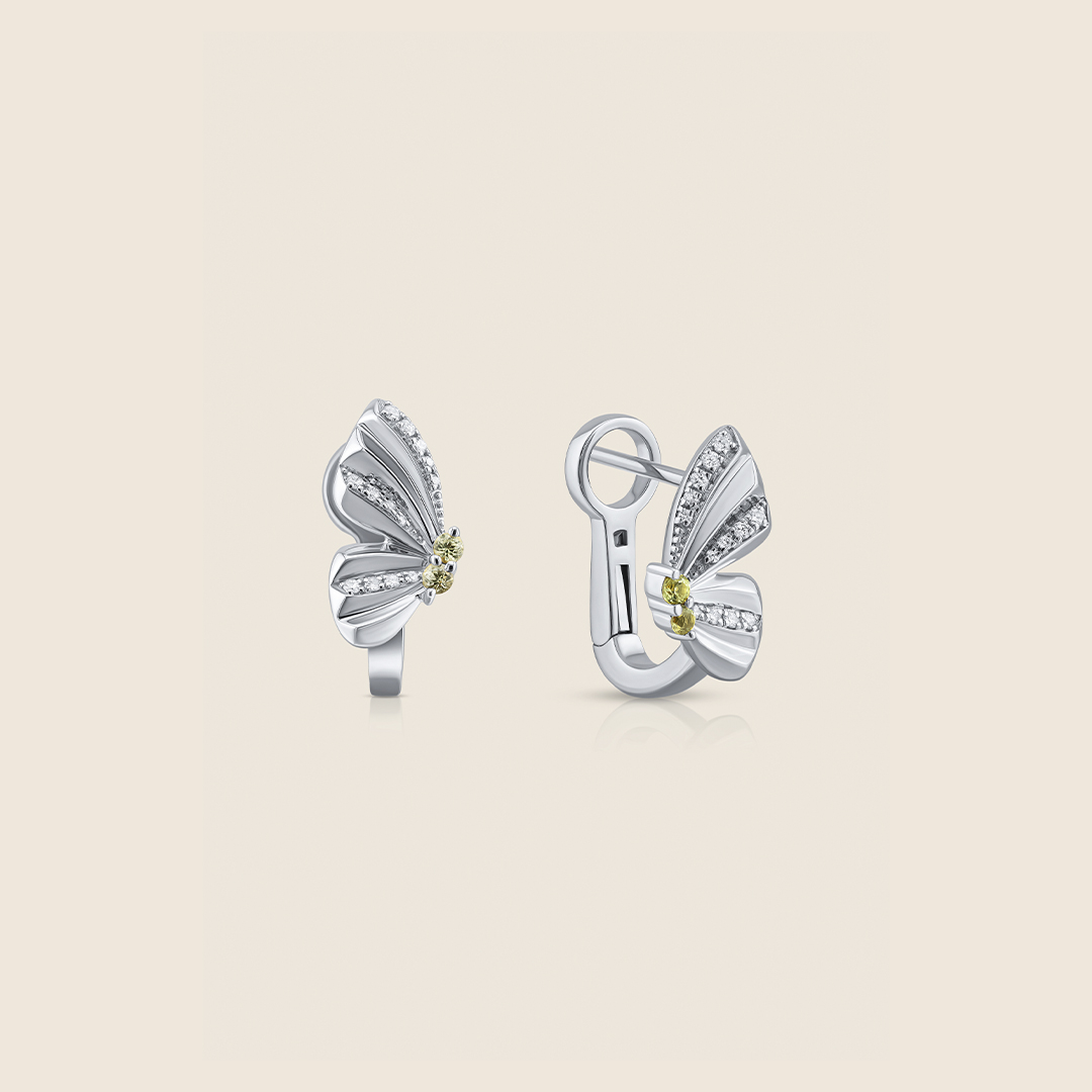 ADER001364-image-374-ADER001364-VOL-2 volare white gold diamond huggies earring - Image 1