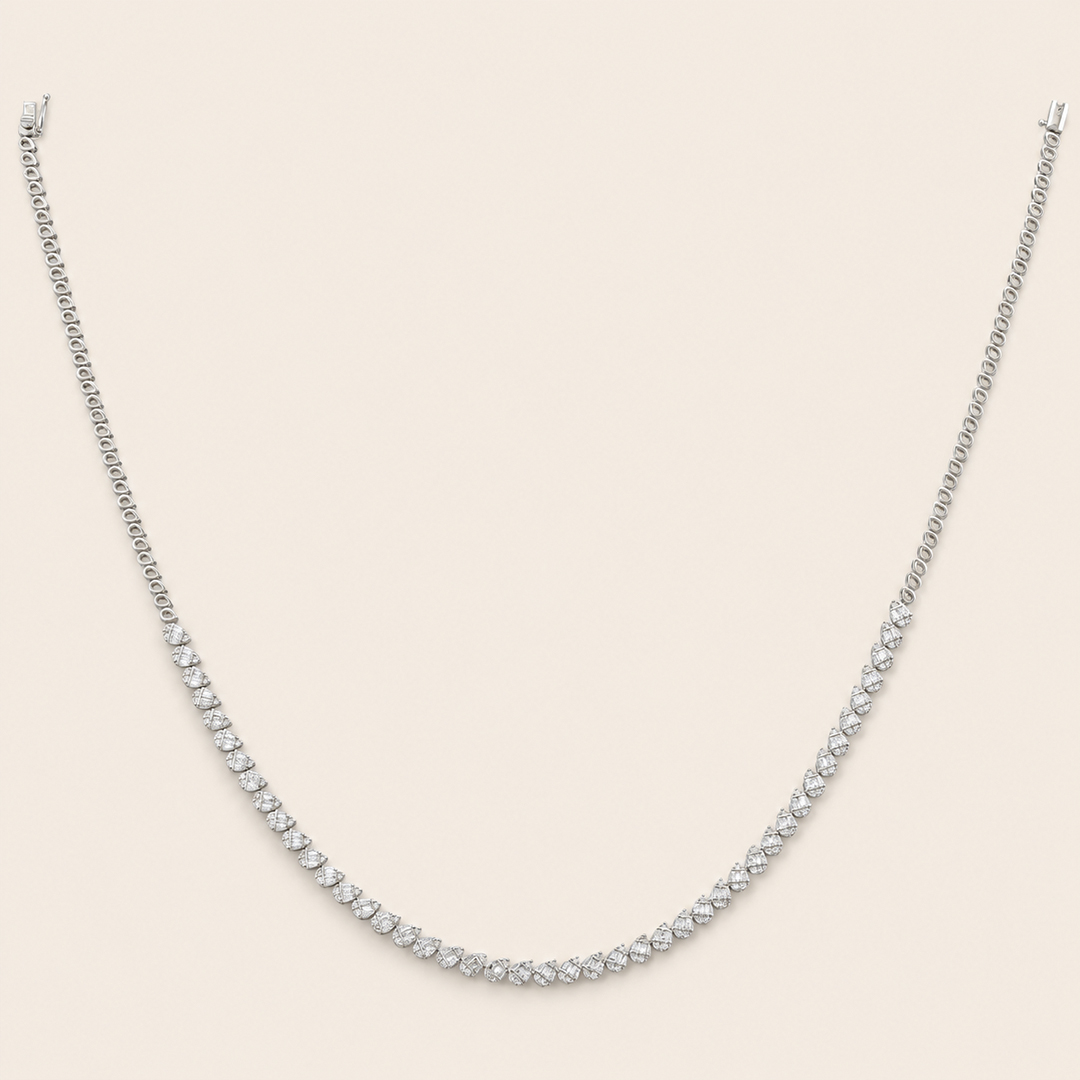 ADNK000106-image-694-15-2-copy Classic white gold diamond tennis necklace - Image 1