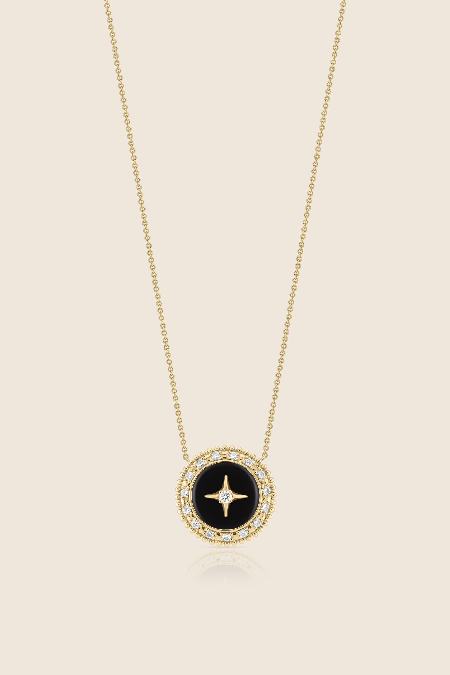ADNK000261-image-131-Pendant-45B Flare yellow gold diamond necklace with black onyx - Image 1