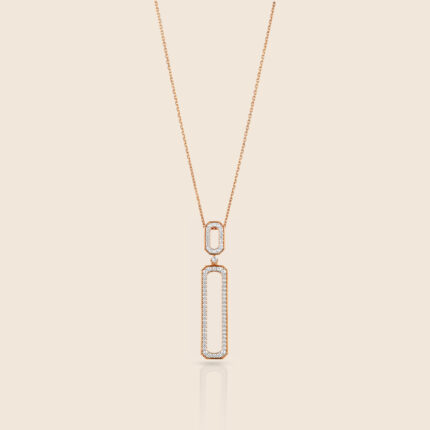 Affinity yellow gold diamond dangle pendant