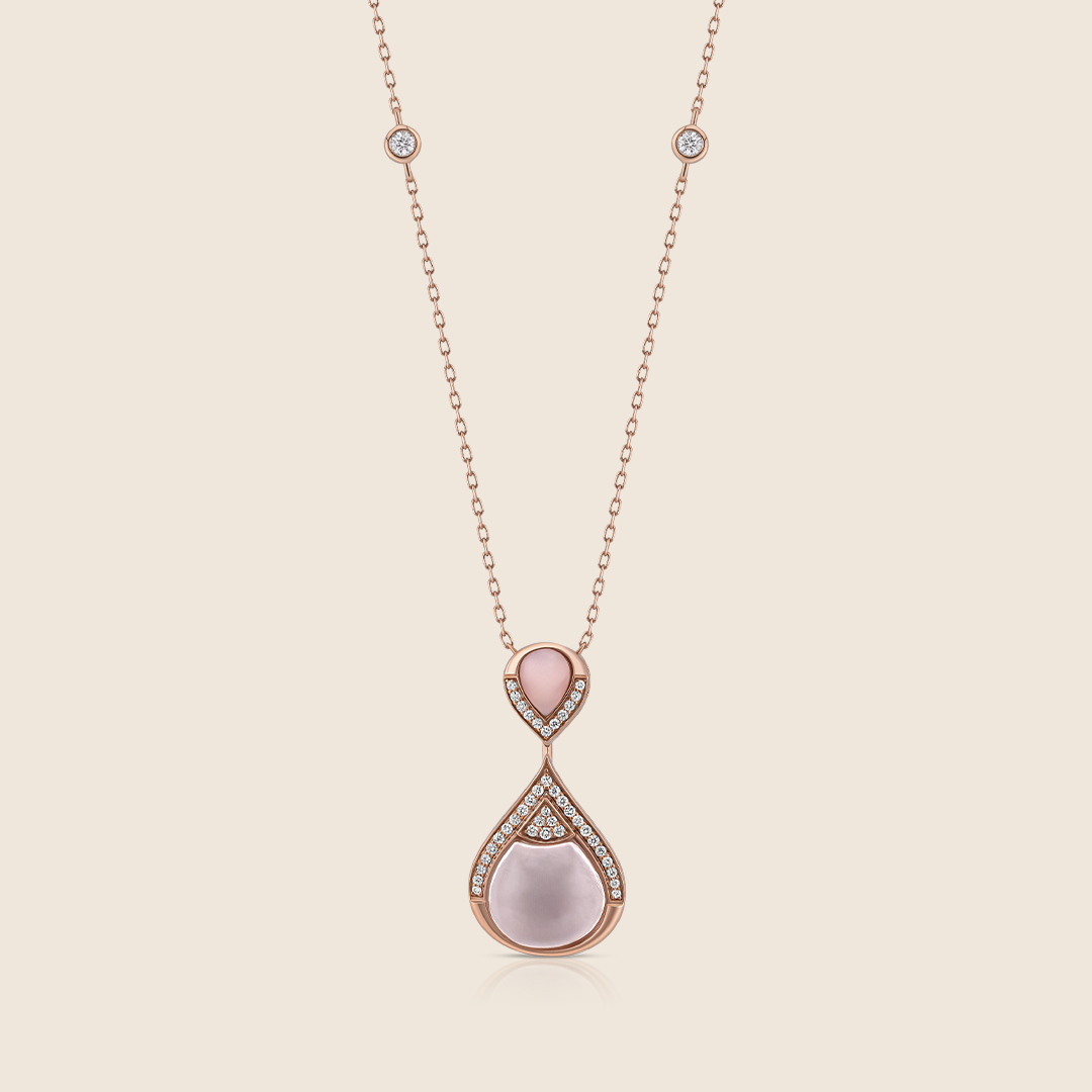 ADPC000388-image-482-ADPC000388-NPH-2 Nephele rose gold diamond rose quarts pendant with MOP - Image 1