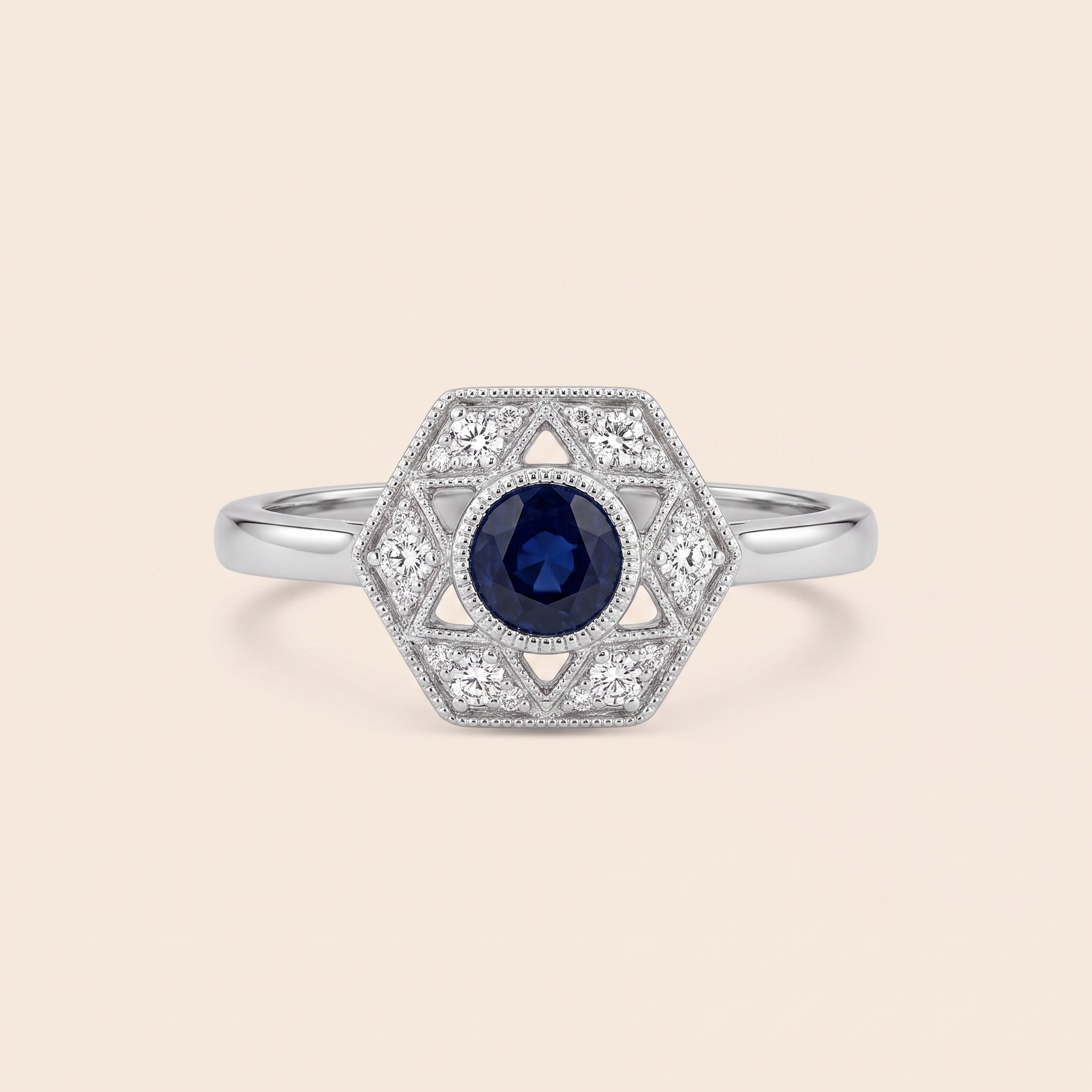 ADRG000024-image-743-Gemini_Generated_Image_dbx52idbx52idbx5 Revival white gold diamond geometric ring with blue sapphire - Image 1