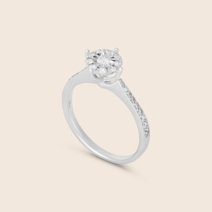 Miracle white gold diamond ring
