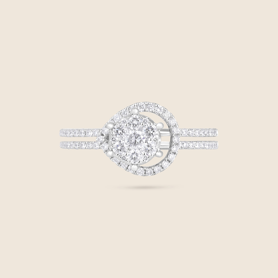 ADRG000563-image-194-IG17J61302502_1 Fancy white gold swirl halo diamond ring - Image 1
