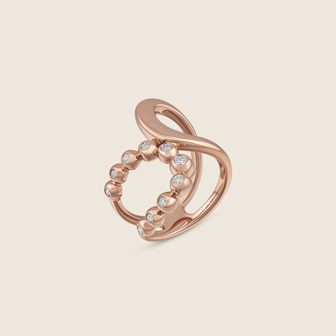 ADRG001623 BUB-1 Bubbleiss rose gold diamond fashion ring - Image 1