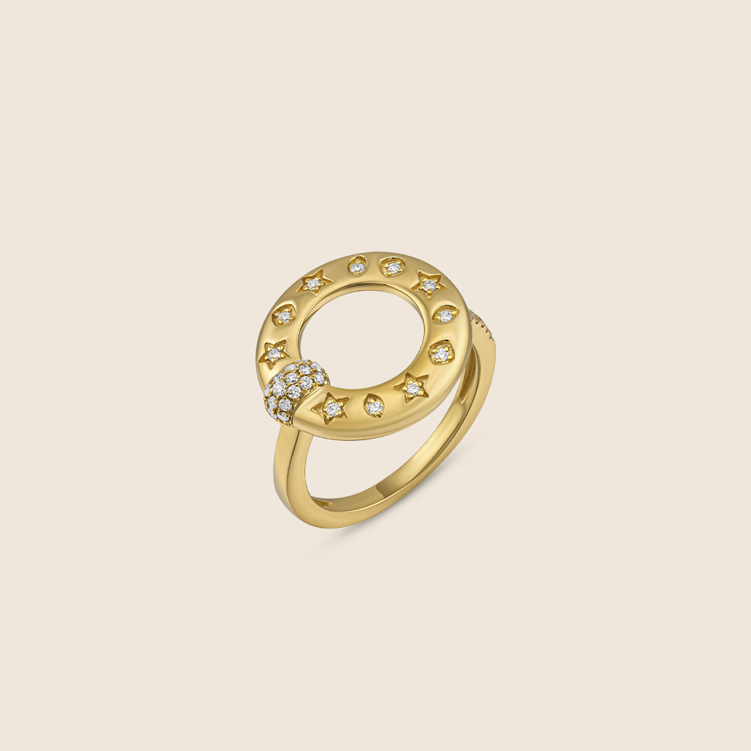 ADRG001642-image-578-ADRG001642-STE-1 Stellar yellow gold diamond round ring - Image 1