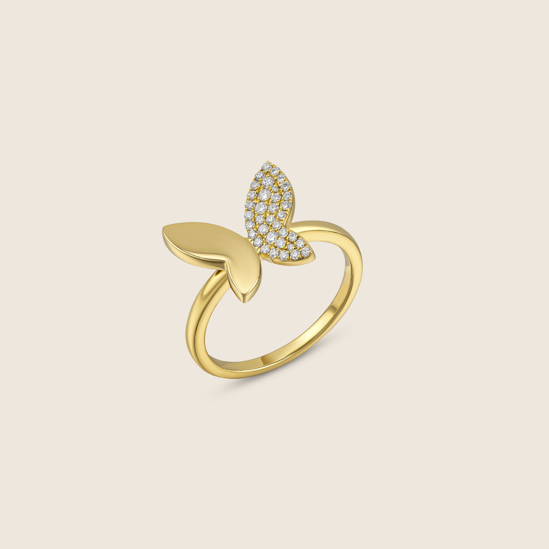 ADRG001655-image-330-ADRG001655-VOL-1-1 Volare 18k yellow Gold Dancing Wings Diamond ring - Image 1