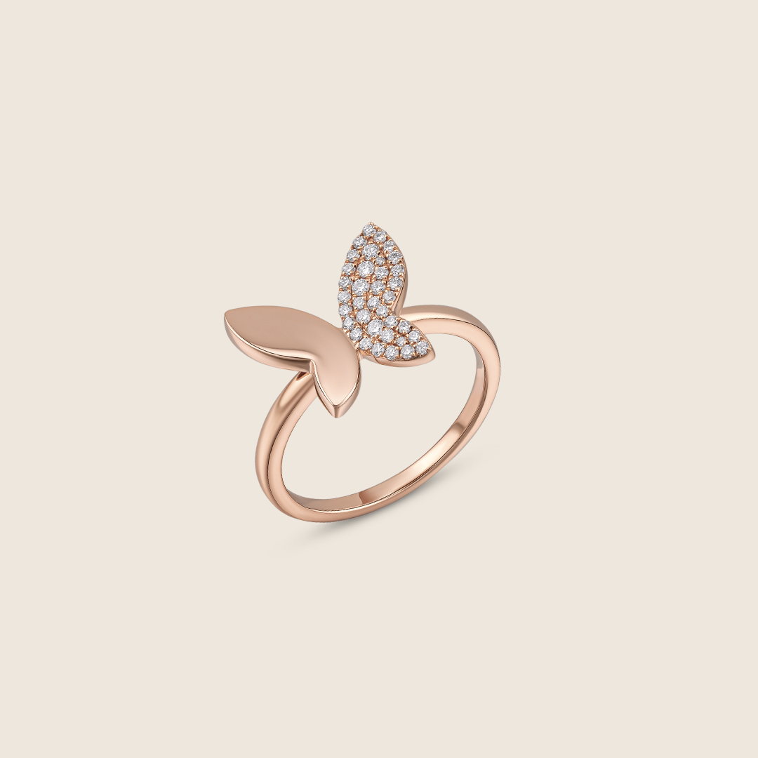 ADRG001656-image-326-ADRG001656-VOL-1 Volare 18k Rose Gold Dancing Wings Diamond ring - Image 1
