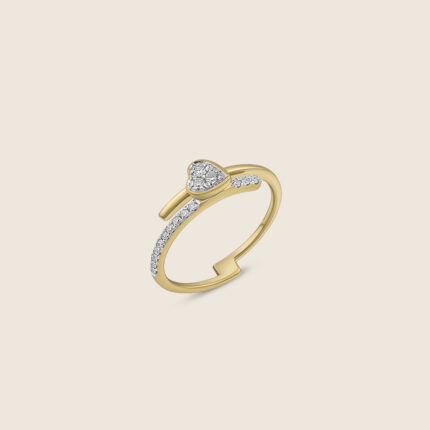 Esme yellow gold diamond toi-moi ring