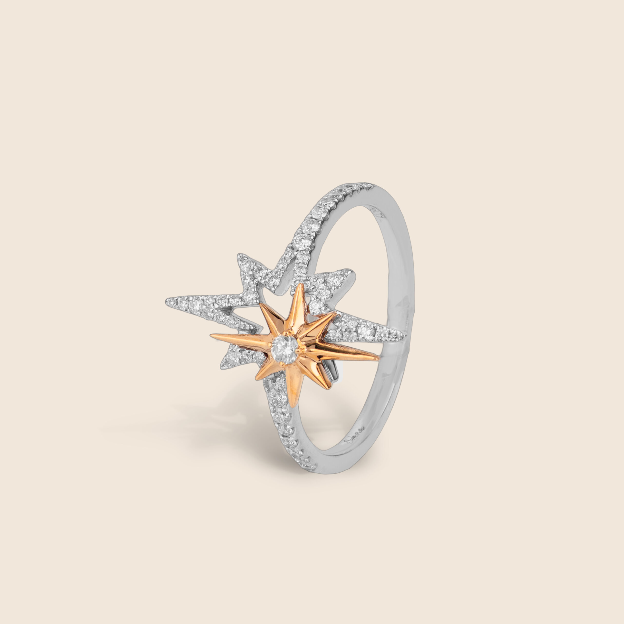 ADRG002185-image-19-26 Flare white and rose gold diamond ring - Image 1